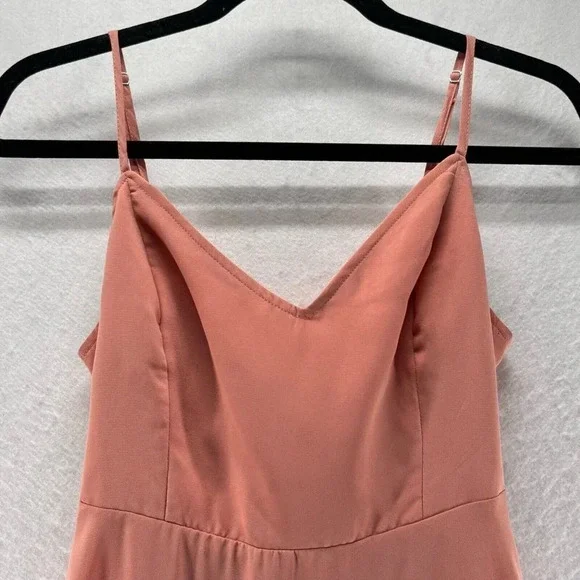 FOREVER 21 Dress Size M Cocktail Cami Mini Bow Backless Spaghetti Strap Pink - Picture 3 of 11